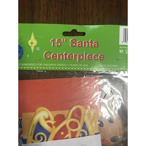 15” Christmas Paper Die Cut Decoration Santa Sleigh Centerpiece Holiday Retro - Picture 9 of 10